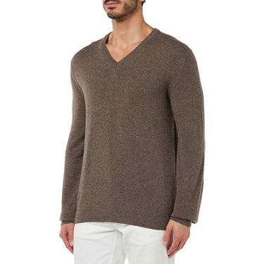 Hackett London Herren Merino Cash Mix V Pullover, Rot (Terracotta), im Sale